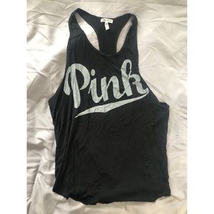 VS Pink black tacerback tank